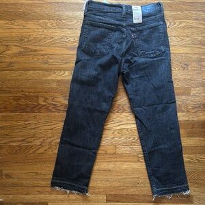 Levi's Women's Wedgie Fit Straight High Rise Jeans - Dark Grey, 27” W x 26” L